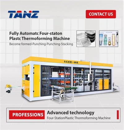 เครื่อง Thermoforming สามสถานีอัตโนมัติเต็มรูปแบบ